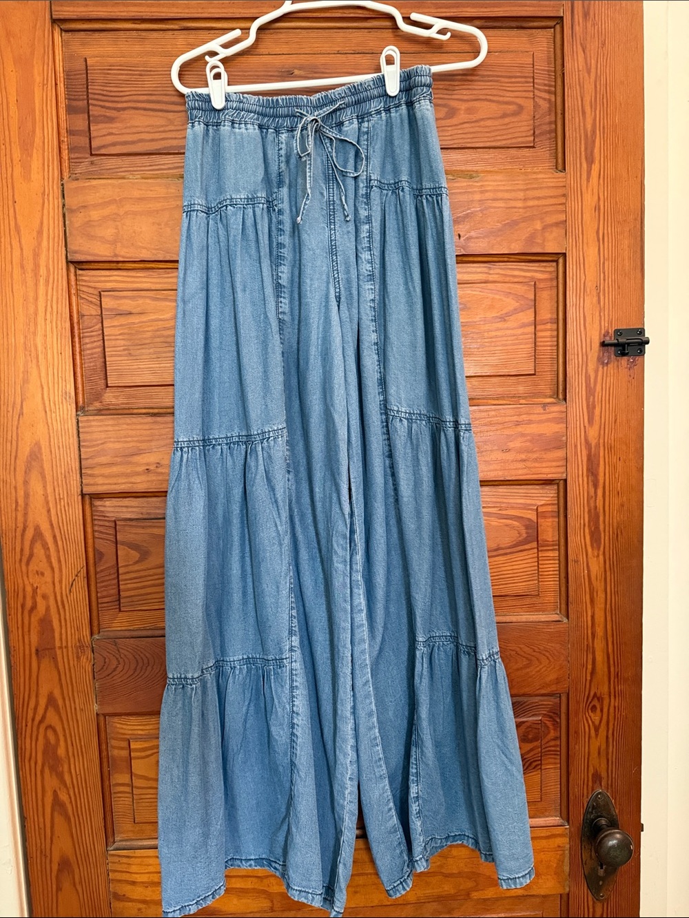 Steve Madden Light Blue Tiered Denim pants